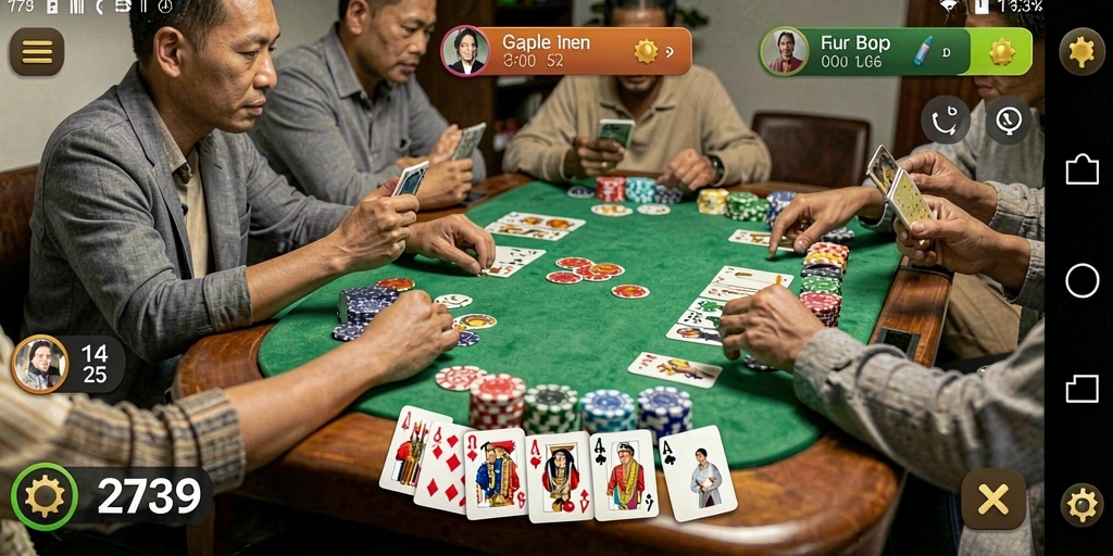 Tampilan gameplay Gaple yang menarik dan seru di 2739.