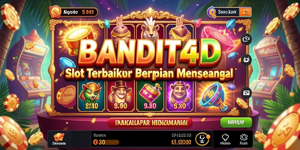 Screenshot BANDIT4D menampilkan gameplay seru dari mesin slot.