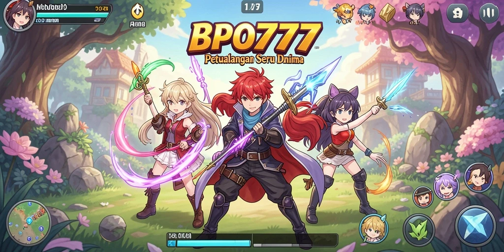 Tampilan gameplay BPO777 yang menakjubkan dengan karakter anime.