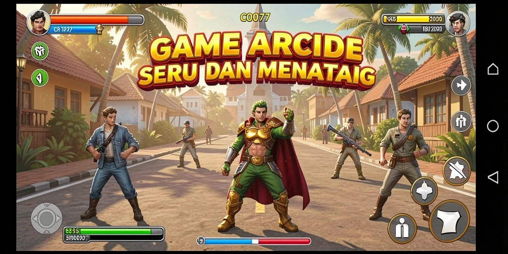 Tampilan gameplay C0077 yang seru dan penuh aksi.