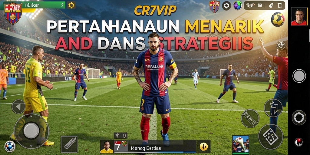 Tampilan gameplay CR7VIP dengan strategi pertahanan yang menegangkan.