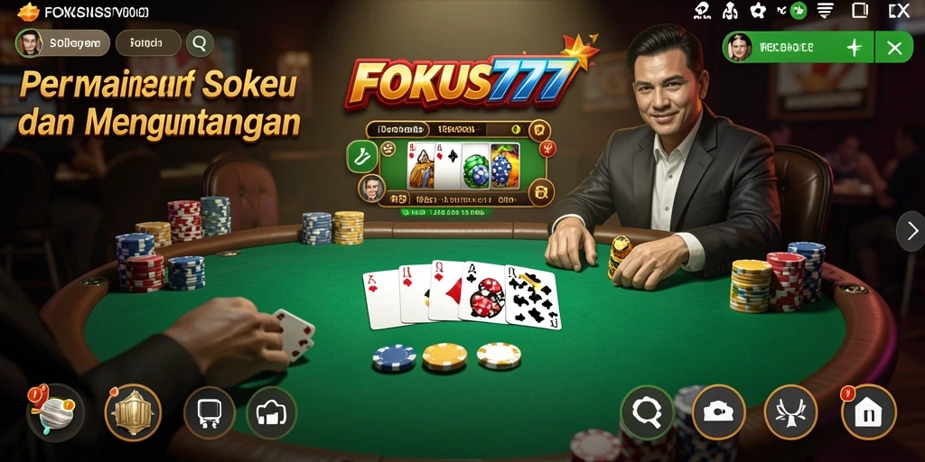 Tampilan gameplay seru dan menegangkan dalam FOKUS777.