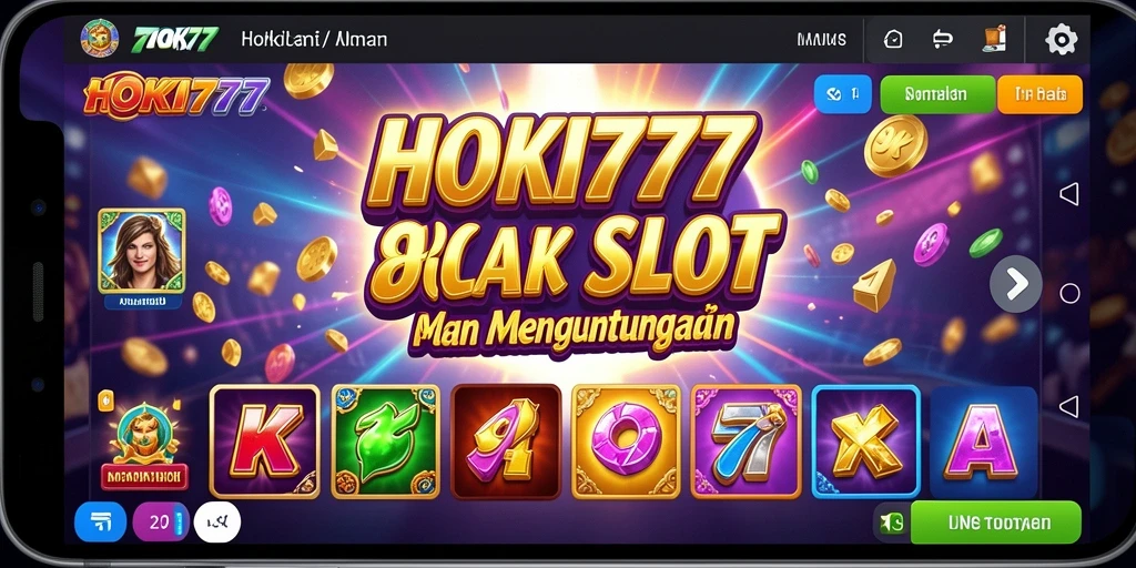 Tampilan gameplay HOKI777 dengan grafis slot yang menarik.