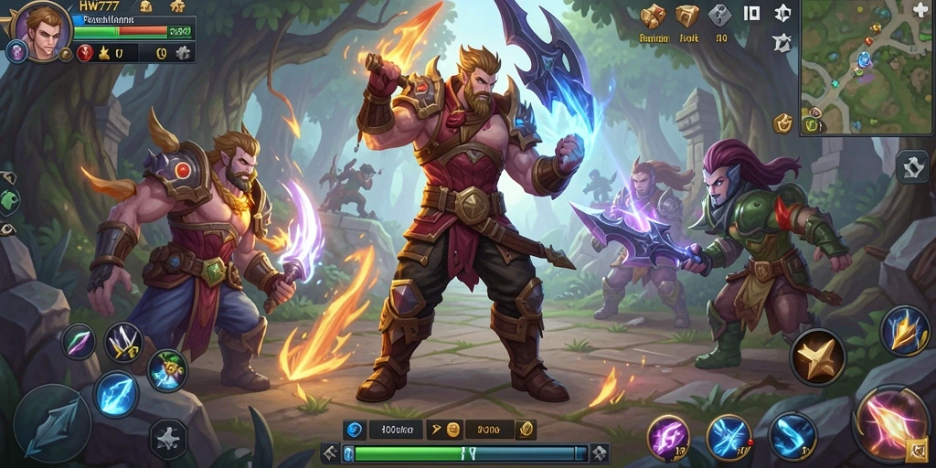 Menampilkan aksi seru dalam dunia MMORPG yang penuh petualangan.