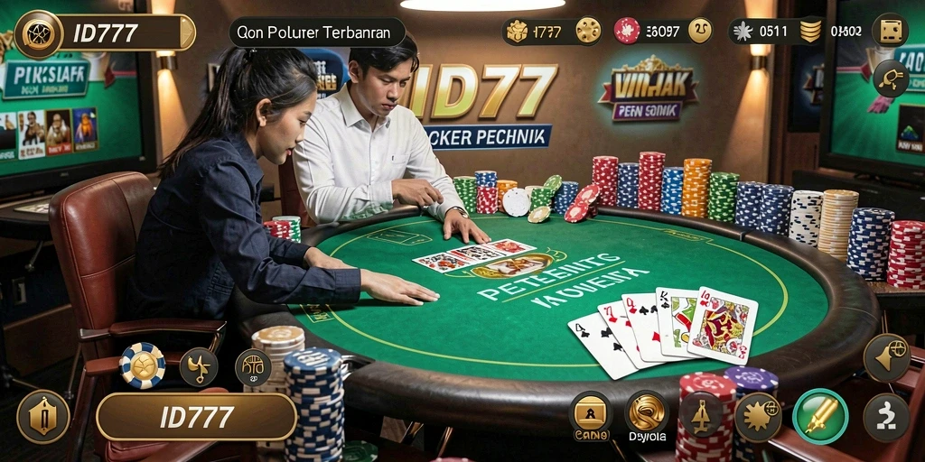 Gameplay Poker yang mendebarkan di ID777, seru dan penuh strategi.