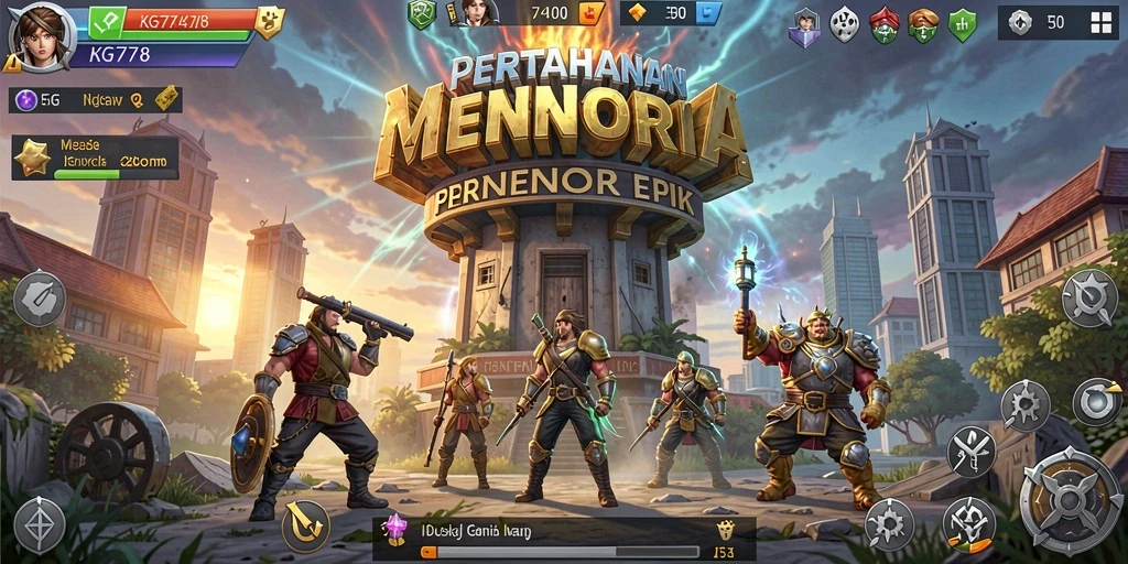 Tangkapan layar KG778 menampilkan aksi menara pertahanan yang mendebarkan.