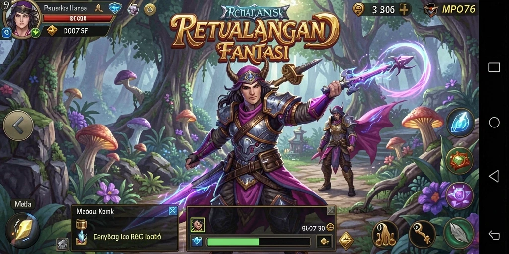 Tampilan menarik dari gameplay RPG MPO76 yang menggambarkan petualangan epik.
