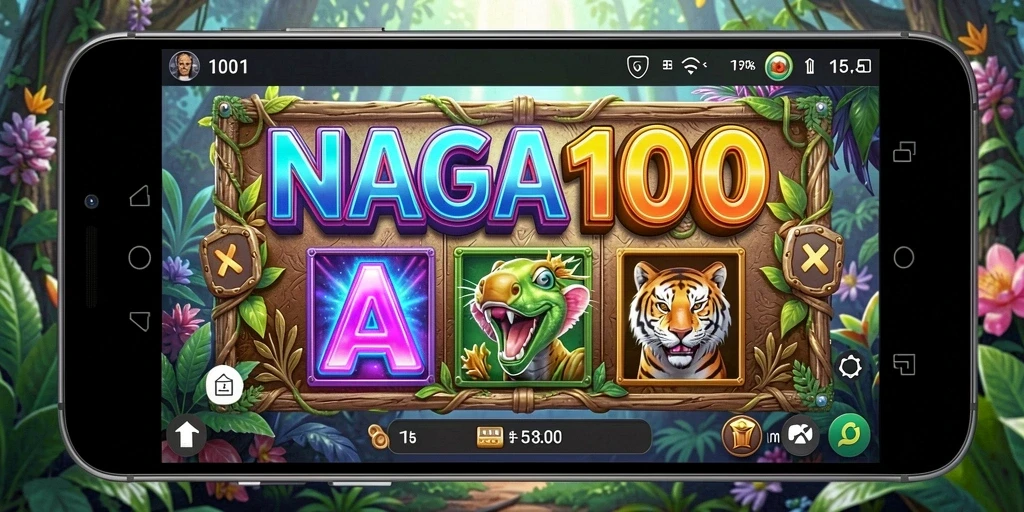 Tampilan gameplay menarik dari NAGA1001 saat memutar gulungan Slot.