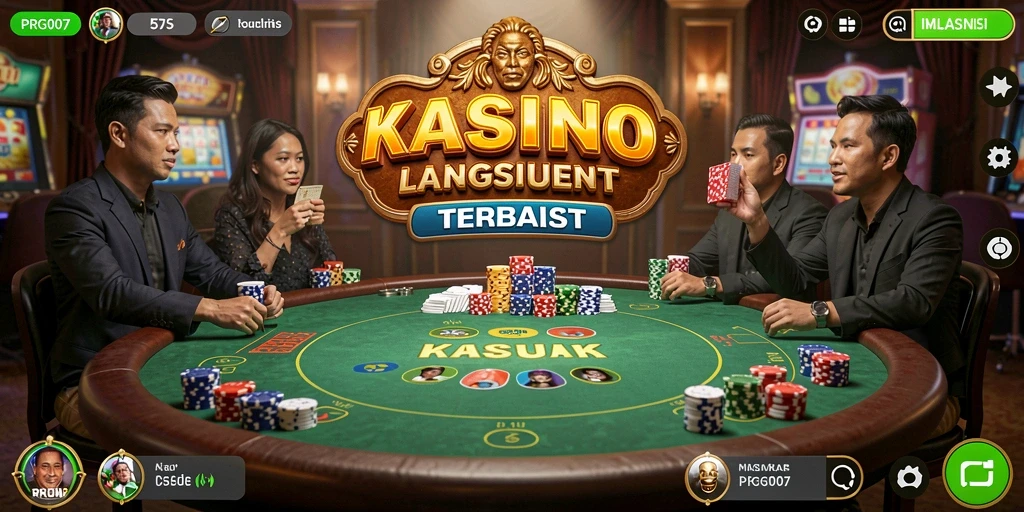 Tampilan gameplay menarik dari PRG007 Live Casino dengan dealer langsung.