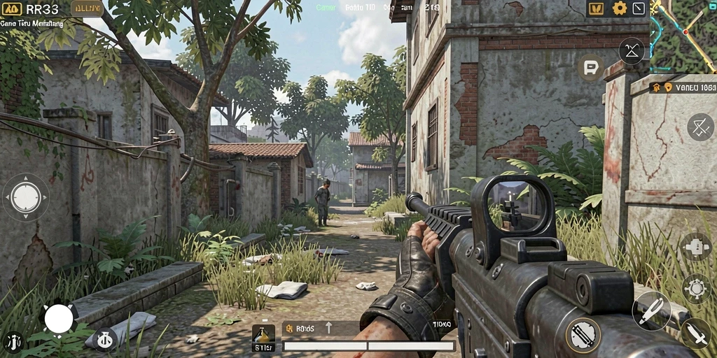 Screenshot gameplay dari pertarungan seru di RR33.