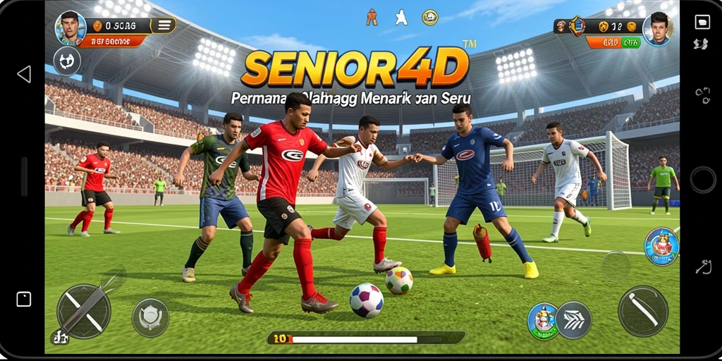 Tampilan gameplay <strong>SENIOR4D</strong> yang memukau dalam mode olahraga kompetitif.
