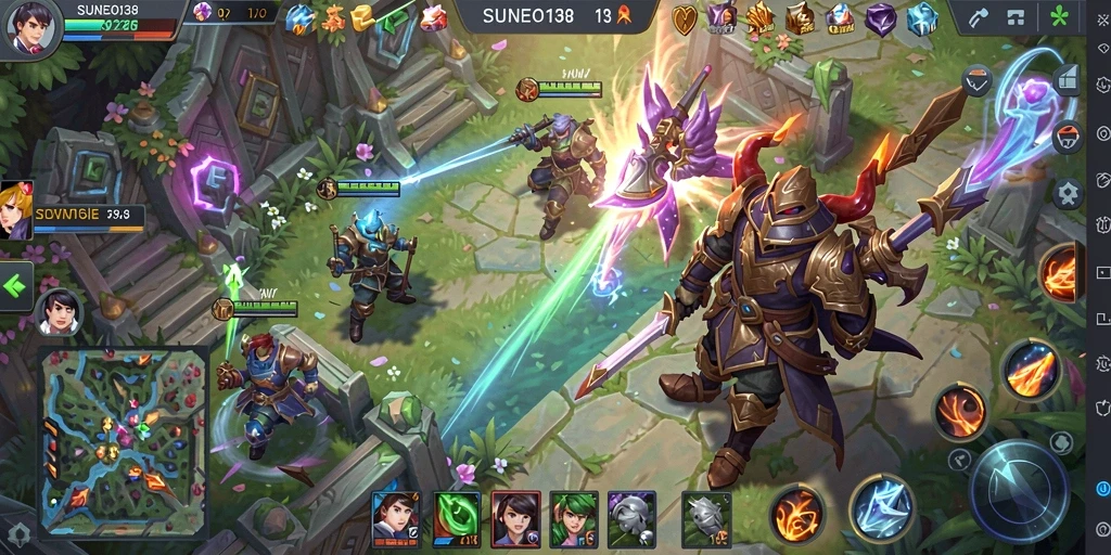 Gameplay seru SUNEO138 dengan aksi MOBA yang menegangkan.