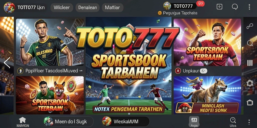 Tampilan screenshot utama TOTO777 menampilkan antarmuka taruhan yang menarik.