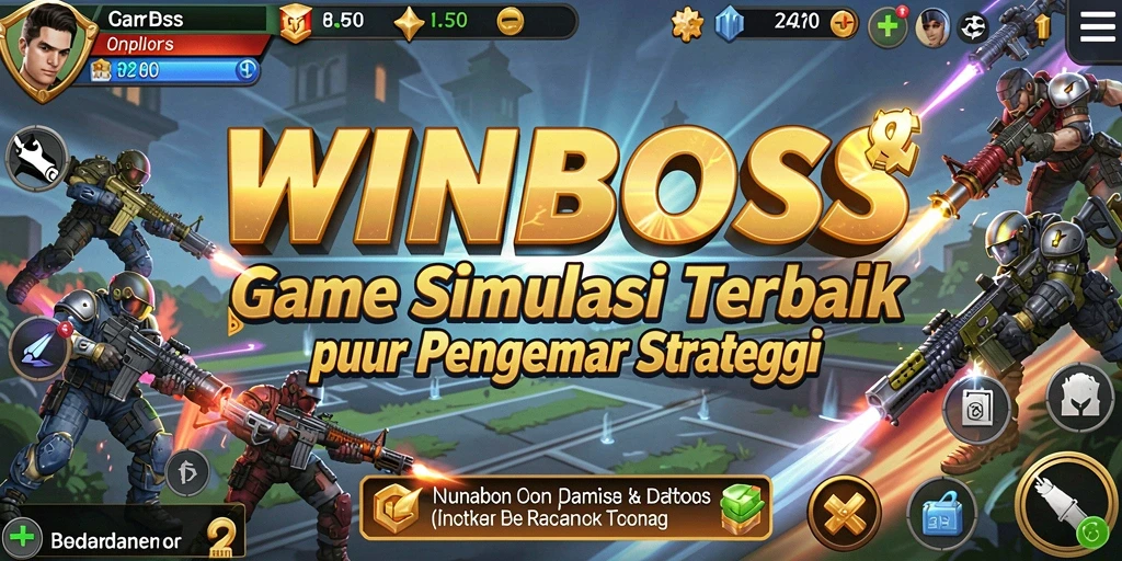 Tangkapan layar utama <strong>WINBOSS</strong> menampilkan gameplay simulasi yang menarik.